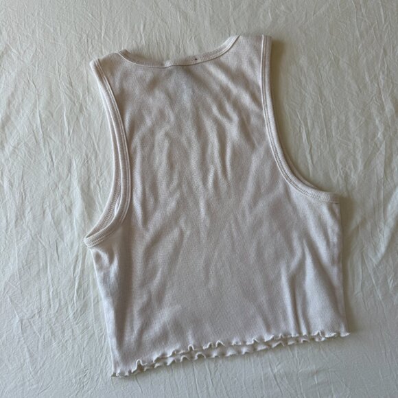 Ivory Ruffle Tank - Picture 2 of 5